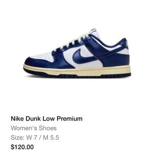 Nike Dunk Low Premium ‘Vintage Navy’